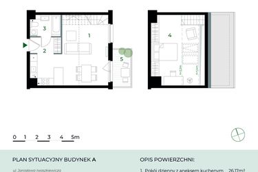 Rzut - Mieszkanie na sprzedaż 2 pokoje o powierzchni 50,52 m² - numer M28 w Park-Wojszyce