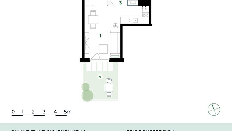 Rzut - Mieszkanie na sprzedaż 1 pokój o powierzchni 32,32 m² - numer M9 w Park-Wojszyce
