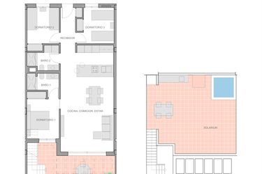 Rzut - Mieszkanie na sprzedaż 3 pokoje o powierzchni 91 m² - numer 2-4-2 w Apartamenty w Guardamar del Segura - 28271051