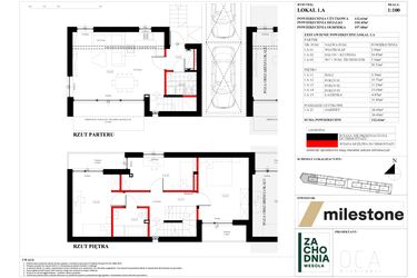 Rzut - Dom na sprzedaż 5 pokoi o powierzchni 112,61 m² - numer 1.A w Zachodnia Wesoła