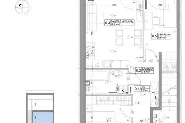 Rzut - Mieszkanie na sprzedaż 3 pokoje o powierzchni 51,15 m² - numer 67 w Boska Ksawerowska V