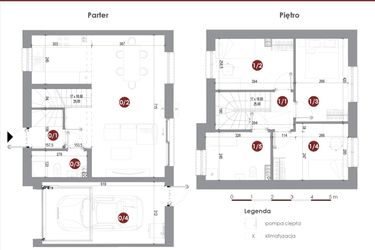 Rzut - Dom na sprzedaż 4 pokoje o powierzchni 102,6 m² - numer 2A w Parkowy Zakątek