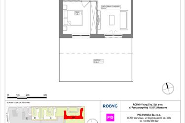 Rzut - Mieszkanie na sprzedaż 2 pokoje o powierzchni 41,56 m² - numer MLAAB/A/0/3 w Metro Life Apartamenty