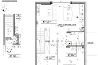 Rzut - Mieszkanie na sprzedaż 3 pokoje o powierzchni 58,82 m² - numer 96 w Manufaktura Marki 2 etap IV