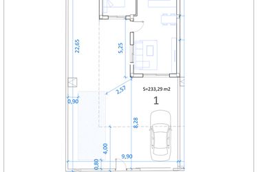 Rzut - Dom na sprzedaż 3 pokoje o powierzchni 111,14 m² - numer 1 w Willa w Mil Palmeras - 34534213