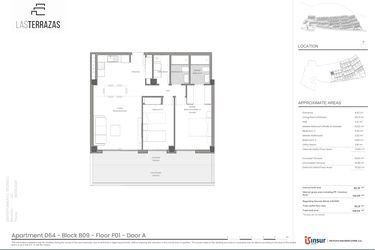 Rzut - Mieszkanie na sprzedaż 2 pokoje o powierzchni 134,6 m² - numer B9.P01 w Las Terrazaz de Macenas