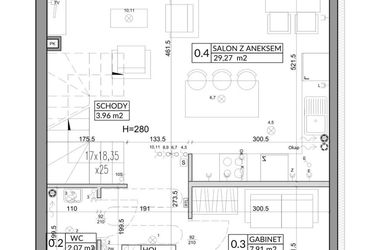 Rzut - Dom na sprzedaż 4 pokoje o powierzchni 93,97 m² - numer 27A w Nova Magdalenka 6