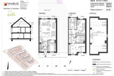 Rzut - Mieszkanie na sprzedaż 4 pokoje o powierzchni 84,78 m² - numer B14/L1 w Słoneczne Ogrody