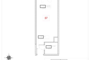 Rzut - Mieszkanie na sprzedaż 1 pokój o powierzchni 28,99 m² - numer A3-3 w Rezydencja Ogród Saski etap I i II