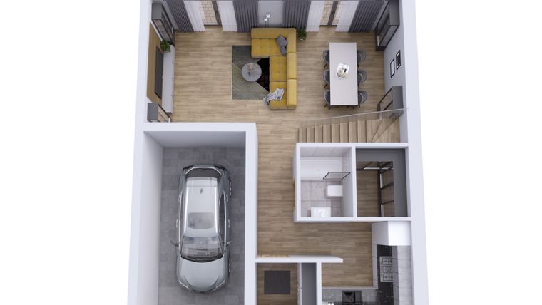 Rzut - Dom na sprzedaż 5 pokoi o powierzchni 137,29 m² - numer 4 w Osiedle Miniaturowa