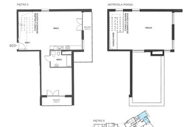 Rzut - Mieszkanie na sprzedaż 1 pokój o powierzchni 117,12 m² - numer 60 w Wzgórze Krzemionki II