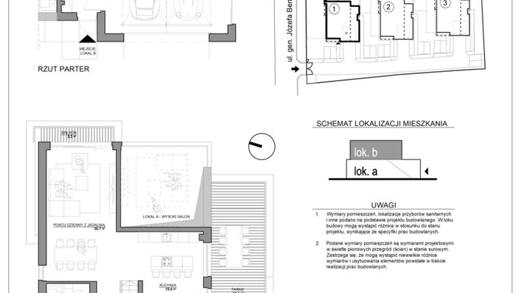 Rzut - Mieszkanie na sprzedaż 5 pokoi o powierzchni 114,7 m² - numer 1B w Nove Bema