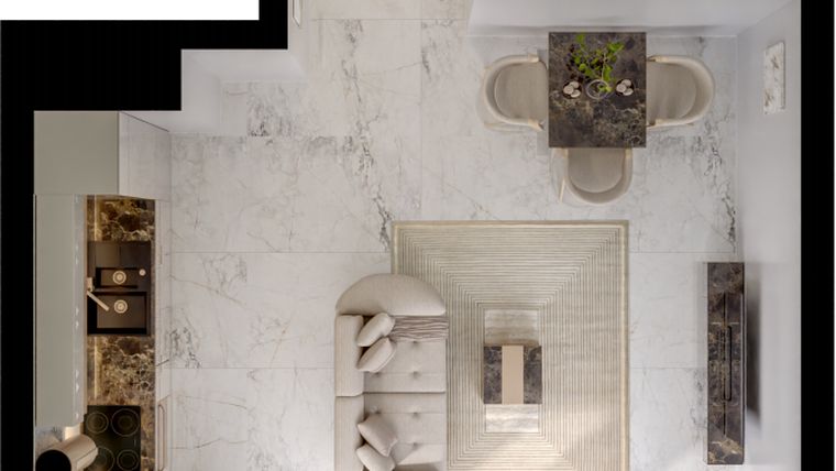 Rzut - Mieszkanie na sprzedaż 1 pokój o powierzchni 31,34 m² - numer B11/6/183 w GEMINI G-7