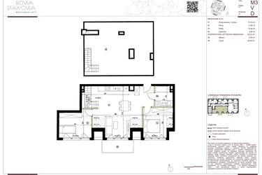 Rzut - Mieszkanie na sprzedaż 3 pokoje o powierzchni 63,53 m² - numer D.5.4 w Nowa Stawowa