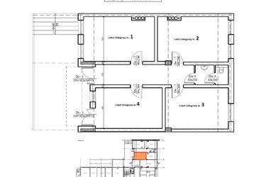 Rzut - Lokal użytkowy na sprzedaż 1 pokój o powierzchni 18,3 m² - numer 4 w Miasteczko Na Szlaku Kultur, etap II