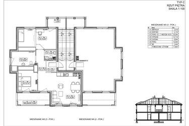 Rzut - Mieszkanie na sprzedaż 3 pokoje o powierzchni 77,96 m² - numer 37.2. w Ogrody Tesoro VI