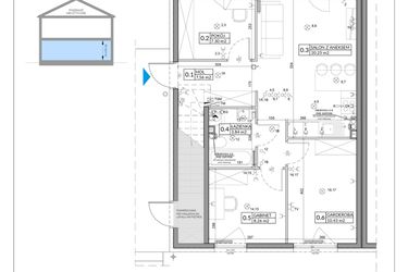 Rzut - Mieszkanie na sprzedaż 4 pokoje o powierzchni 60 m² - numer 33A w Domy na Witosa etap 1B