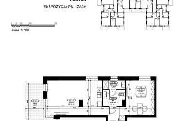 Rzut - Lokal użytkowy na sprzedaż 2 pokoje o powierzchni 50,73 m² - numer C2-U1 w Stacja Łódź V – etap C2