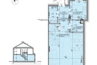Rzut - Dom na sprzedaż 4 pokoje o powierzchni 85,77 m² - numer 37 w Ahoj Pogórze etap 2 i 3