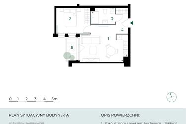 Rzut - Mieszkanie na sprzedaż 2 pokoje o powierzchni 39,35 m² - numer M20 w Park-Wojszyce