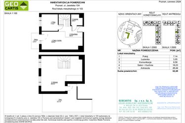 Rzut - Mieszkanie na sprzedaż 3 pokoje o powierzchni 62,49 m² - numer C103 w Jasielska 8C