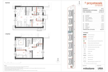 Rzut - Dom na sprzedaż 5 pokoi o powierzchni 92,62 m² - numer 5A.1 w Przystanek Ursus