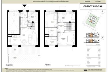 Rzut - Dom na sprzedaż 5 pokoi o powierzchni 133,76 m² - numer B2 w Ogrody Chopina