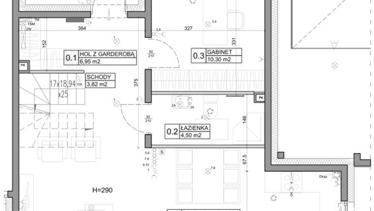 Rzut - Dom na sprzedaż 5 pokoi o powierzchni 121,57 m² - numer 8 w Miasto Ogród 4