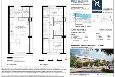 Rzut - Dom na sprzedaż 5 pokoi o powierzchni 80 m² - numer 21 w Millenova