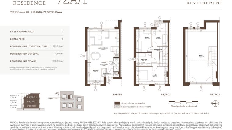 Rzut - Dom na sprzedaż 5 pokoi o powierzchni 123,23 m² - numer 72A_1 w Juranda Residence