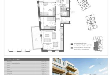 Rzut - Mieszkanie na sprzedaż 4 pokoje o powierzchni 87,94 m² - numer C.M7 w Matemblevo