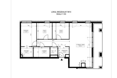 Rzut - Mieszkanie na sprzedaż 4 pokoje o powierzchni 82,96 m² - numer B.8 w Urzecze II