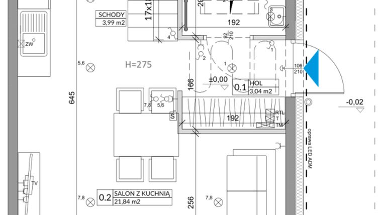 Rzut - Dom na sprzedaż 3 pokoje o powierzchni 69,4 m² - numer 5B w Ogrody Przyjaciół 5
