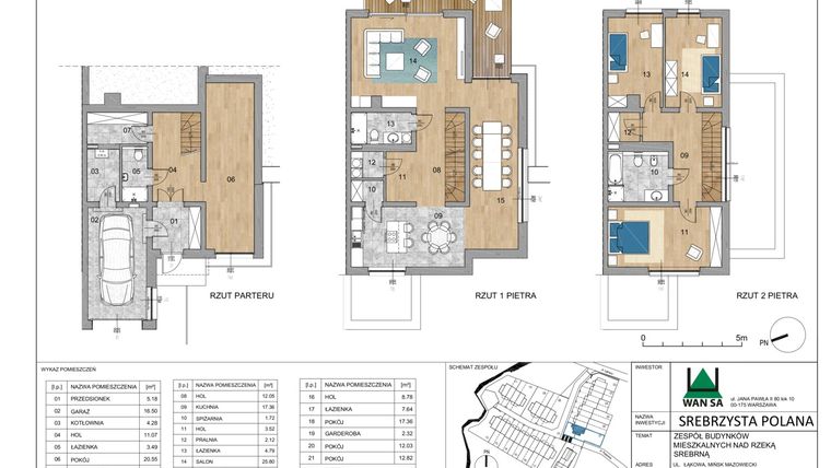 Rzut - Dom na sprzedaż 5 pokoi o powierzchni 215,32 m² - numer 7 w Srebrzysta Polana