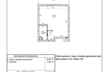 Rzut - Mieszkanie na sprzedaż 2 pokoje o powierzchni 34,98 m² - numer 95 w Aquamarina Dąbki