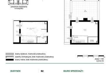 Rzut - Mieszkanie na sprzedaż 1 pokój o powierzchni 65,48 m² - numer M31 w Wędrowna II