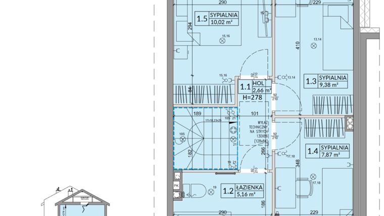 Rzut - Dom na sprzedaż 4 pokoje o powierzchni 77,99 m² - numer 29B w Osiedle Słoneczne etap III