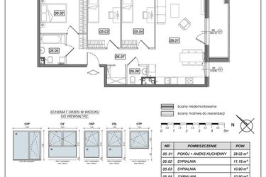 Rzut - Mieszkanie na sprzedaż 4 pokoje o powierzchni 80,3 m² - numer 8.B.05 w Urzeka bud. 8