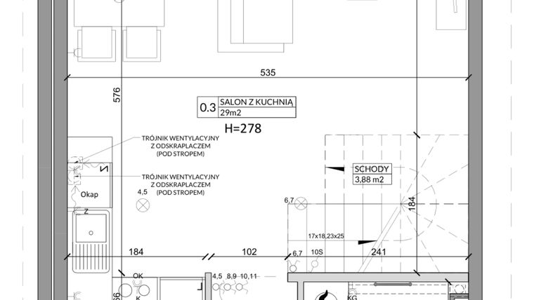 Rzut - Dom na sprzedaż 4 pokoje o powierzchni 79,04 m² - numer 9A w Osiedle Słoneczne