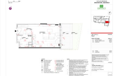 Rzut - Mieszkanie na sprzedaż 1 pokój o powierzchni 31,27 m² - numer B.5 w Karolewska 60