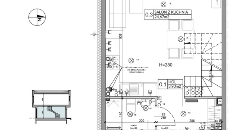 Rzut - Dom na sprzedaż 4 pokoje o powierzchni 74,84 m² - numer 5 w Boska Ksawerowska 2