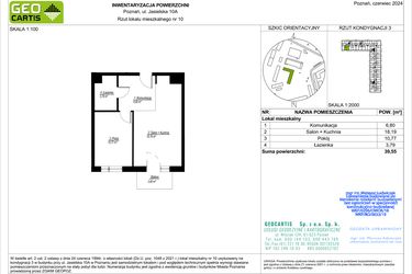 Rzut - Mieszkanie na sprzedaż 2 pokoje o powierzchni 39,55 m² - numer A10 w Jasielska 8C
