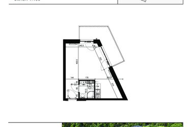 Rzut - Mieszkanie na sprzedaż 1 pokój o powierzchni 28,75 m² - numer AB.4.054 w Nadolnik Compact Apartments etap III