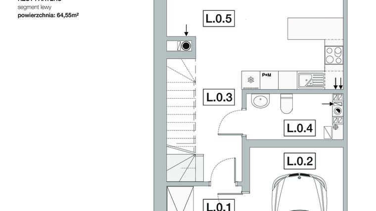 Rzut - Dom na sprzedaż 4 pokoje o powierzchni 129,62 m² - numer 13B w Słoneczne Juszkowo