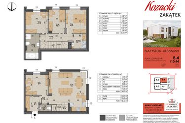 Rzut - Dom na sprzedaż 5 pokoi o powierzchni 110,44 m² - numer 4 w Kozacki Zakątek