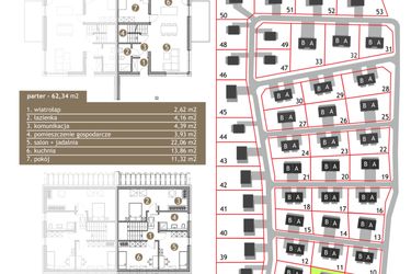 Rzut - Dom na sprzedaż 5 pokoi o powierzchni 126 m² - numer 8A w Osiedle Pola Jurajskie - etap II