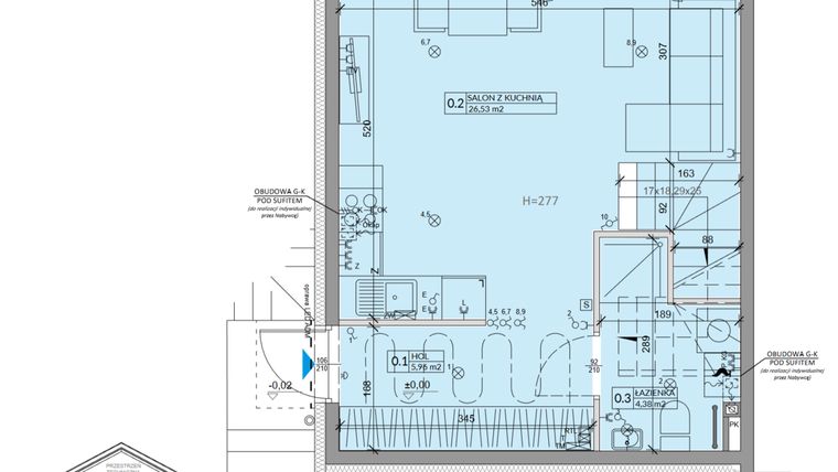 Rzut - Dom na sprzedaż 4 pokoje o powierzchni 81,17 m² - numer 9B w Ogrody Przyjaciół 5