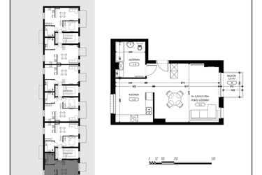 Rzut - Mieszkanie na sprzedaż 1 pokój o powierzchni 41,09 m² - numer B1-M16 w Śląska Park