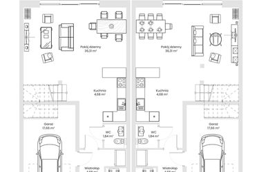 Rzut - Dom na sprzedaż 5 pokoi o powierzchni 133,5 m² - numer 18 w Osiedle WizaWi