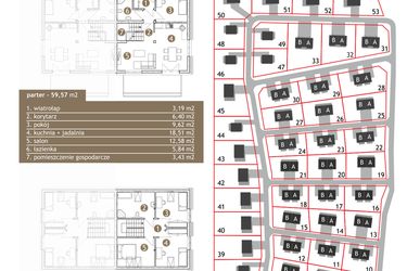 Rzut - Dom na sprzedaż 5 pokoi o powierzchni 115 m² - numer 6A w Osiedle Pola Jurajskie - etap II